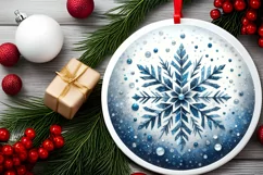 Round Christmas Ornament Sublimation|Clipart Product Image 2