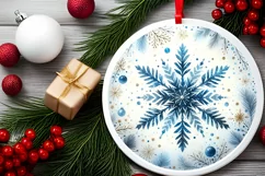 Round Christmas Ornament Sublimation|Clipart Product Image 2