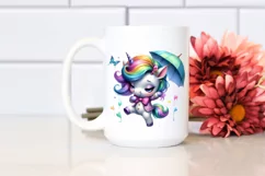 Cute Baby Unicorn Dancing, PNG Product Image 2