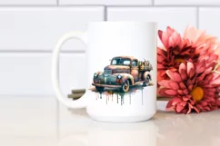 Vintage Pickup Truck Sublimation Clipart Product Image 2