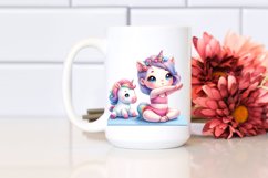 Cute Baby Unicorn Yoga Instructor | | Clipart Product Image 2