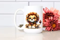 Cute Baby Old Lion Plush | Sublimation | Clipart Product Image 2