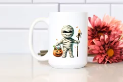 Simple Funny Haloween Clipart with MUMMY PNG Product Image 2