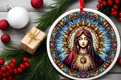 Round Christmas Ornament Sublimation|Clipart Product Image 1