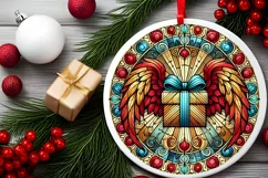 Round Christmas Ornament Sublimation|Clipart Product Image 1