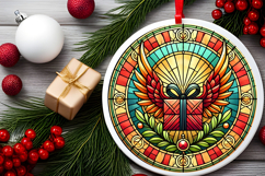 Round Christmass Ornament PNG Product Image 2