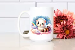 Colorful Smiling Baby Ermine | Clipart Product Image 2
