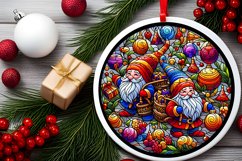 Round Christmas Ornament Sublimation|Clipart Product Image 2