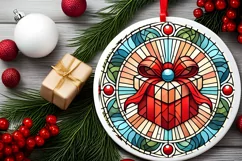 Round Christmas Ornament Sublimation|Clipart Product Image 1