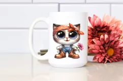 Watercolor Cat Standing Up Human Like, Transparent PNG Product Image 2