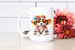 Colorful Cute Baby Puppy Dressed | Clipart Product Image 2