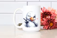 Funny Cute Swan Portrait Love Sign Product Image 2
