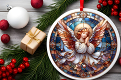Round Christmass Ornament PNG Product Image 2