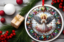 Round Christmass Ornament PNG Product Image 2