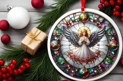 Round Christmas Ornament Sublimation|Clipart Product Image 2