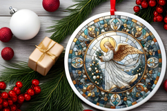 Round Christmass Ornament PNG Product Image 2