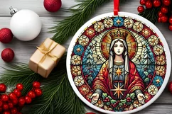 Round Christmas Ornament Sublimation|Clipart Product Image 1