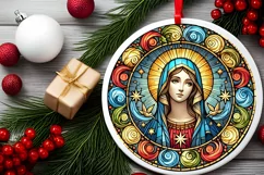 Round Christmas Ornament Sublimation|Clipart Product Image 1
