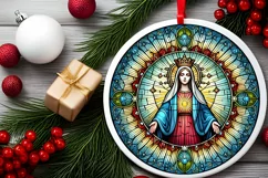 Round Christmas Ornament Sublimation|Clipart Product Image 1