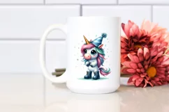 Watercolor Unicorn Big Eyes Party Hat Product Image 2