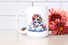 Cute Baby Unicorn with es | Sublimation | Clipart Product Image 2