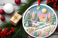 Colorful Winter Seal Ornament Sublimation PNG Product Image 1