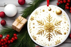 Round Christmas Ornament Sublimation|Clipart Product Image 2