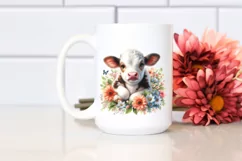 Cute Baby Cow Watercolor Pastel Product Image 2