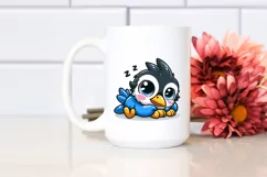 Colorful Baby Magpie | Sublimation Clipart Product Image 2