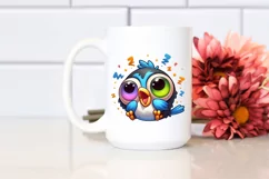 Colorful Baby Magpie | Sublimation Clipart Product Image 2