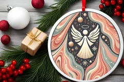 Round Christmas Ornament Sublimation|Clipart Product Image 1