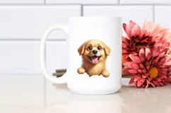 Cute Golden Retriever, Sublimation, Clipart Product Image 2