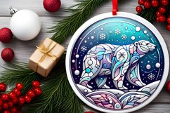 Round Christmas Ornament Sublimation|Clipart Product Image 1