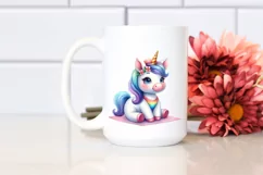 Yoga Instructor Baby Unicorn | Clipart Product Image 2