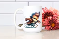 Running Baby Bird in Watercolor PNG Product Image 2