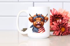 Excited Highland Cow Portrait Sublimation Clipart Product Image 2