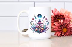 Magical Celestial Mushroom | Sublimation Clipart Product Image 2