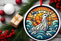 Round Christmas Ornament Sublimation|Clipart Product Image 1