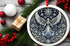 Round Christmas Ornament Sublimation|Clipart Product Image 1