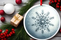 Round Christmas Ornament Sublimation|Clipart Product Image 2