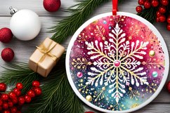 Round Christmas Ornament Sublimation|Clipart Product Image 2