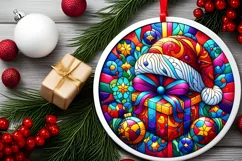 Round Christmas Ornament Sublimation|Clipart Product Image 2