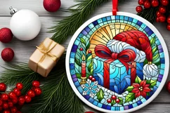 Round Christmas Ornament Sublimation|Clipart Product Image 2