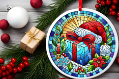 Round Christmass Ornament PNG Product Image 2