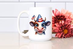 Enthusiastic Cow Portrait Wearing | Sublimation | Clipart Product Image 2