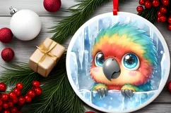 Round Christmas Ornament Sublimation|Clipart Product Image 2