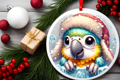 Round Christmass Ornament PNG Product Image 2