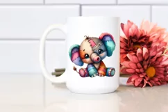 Colorful Plush Baby Elephant | Clipart Product Image 2