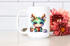 Baby Turtle with Reindeer Horns PNG Product Image 2
