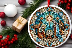 Round Christmas Ornament Sublimation|Clipart Product Image 2